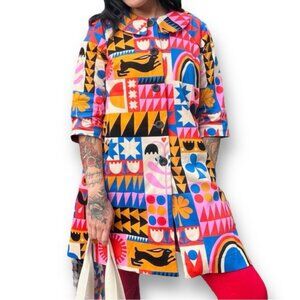 Nooworks Shelley car coat in Congdon print, 5x